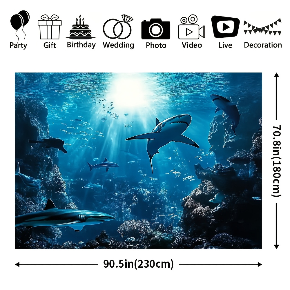 Majestic Deep Sea Shark Wall T - Marine Aquarium ulasan dan harga